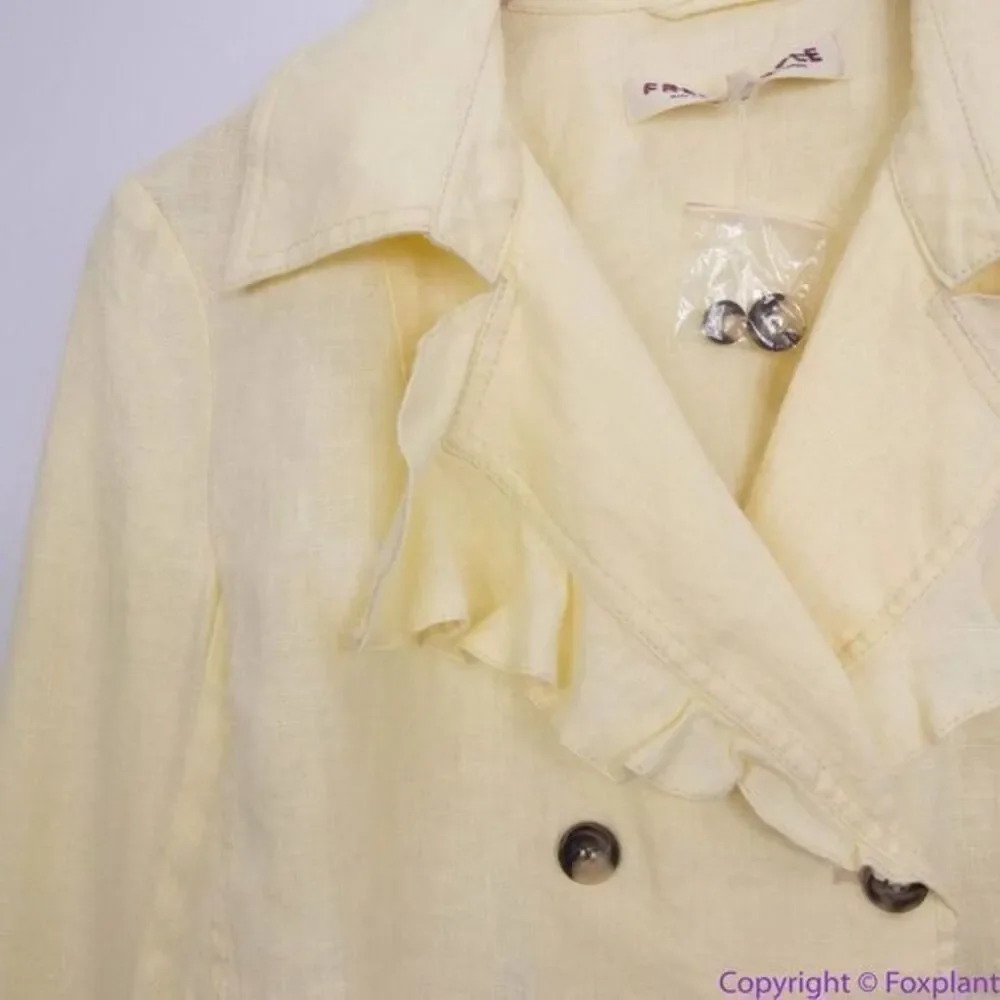 NEW Free People 100% Linen Crossover Back Bennie Crop Blazer, XS‎